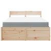 Bed with Drawers and Mattress 120x200 cm Solid Wood Pine