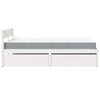 Bed with Drawers and Mattress White 120x200 cm Solid Wood Pine