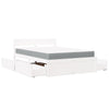 Bed with Drawers and Mattress White 120x200 cm Solid Wood Pine
