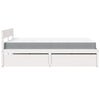 Bed with Drawers and Mattress White 140x190 cm Solid Wood Pine