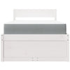 Bed with Drawers and Mattress White 90x190 cm Single Solid Wood Pine