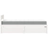 Bed with Drawers and Mattress White 90x190 cm Single Solid Wood Pine