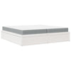 Bed with Mattress White 200x200 cm Solid Wood Pine