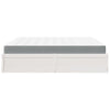 Bed with Mattress White 200x200 cm Solid Wood Pine