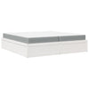 Bed with Mattress White 200x200 cm Solid Wood Pine
