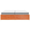 Bed with Mattress Wax Brown 200x200 cm Solid Wood Pine