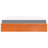 Bed with Mattress Wax Brown 200x200 cm Solid Wood Pine