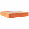 Bed with Mattress Wax Brown 200x200 cm Solid Wood Pine