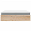 Bed with Mattress 180x200 cm Super King Solid Wood Pine