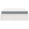 Bed with Mattress White 160x200 cm Solid Wood Pine