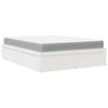Bed with Mattress White 160x200 cm Solid Wood Pine
