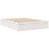Bed with Mattress White 160x200 cm Solid Wood Pine