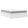 Bed with Mattress White 140x200 cm Solid Wood Pine