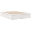 Bed with Mattress White 140x200 cm Solid Wood Pine