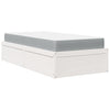 Bed with Mattress White 100x200 cm Solid Wood Pine