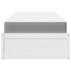 Bed with Mattress White 100x200 cm Solid Wood Pine