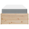Bed with Mattress 90x200 cm Solid Wood Pine