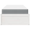 Bed with Mattress White 90x200 cm Solid Wood Pine