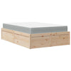 Bed with Mattress 140x190 cm Solid Wood Pine