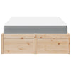 Bed with Mattress 140x190 cm Solid Wood Pine