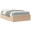 Bed with Mattress 140x190 cm Solid Wood Pine