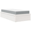 Bed with Mattress White 90x190 cm Single Solid Wood Pine