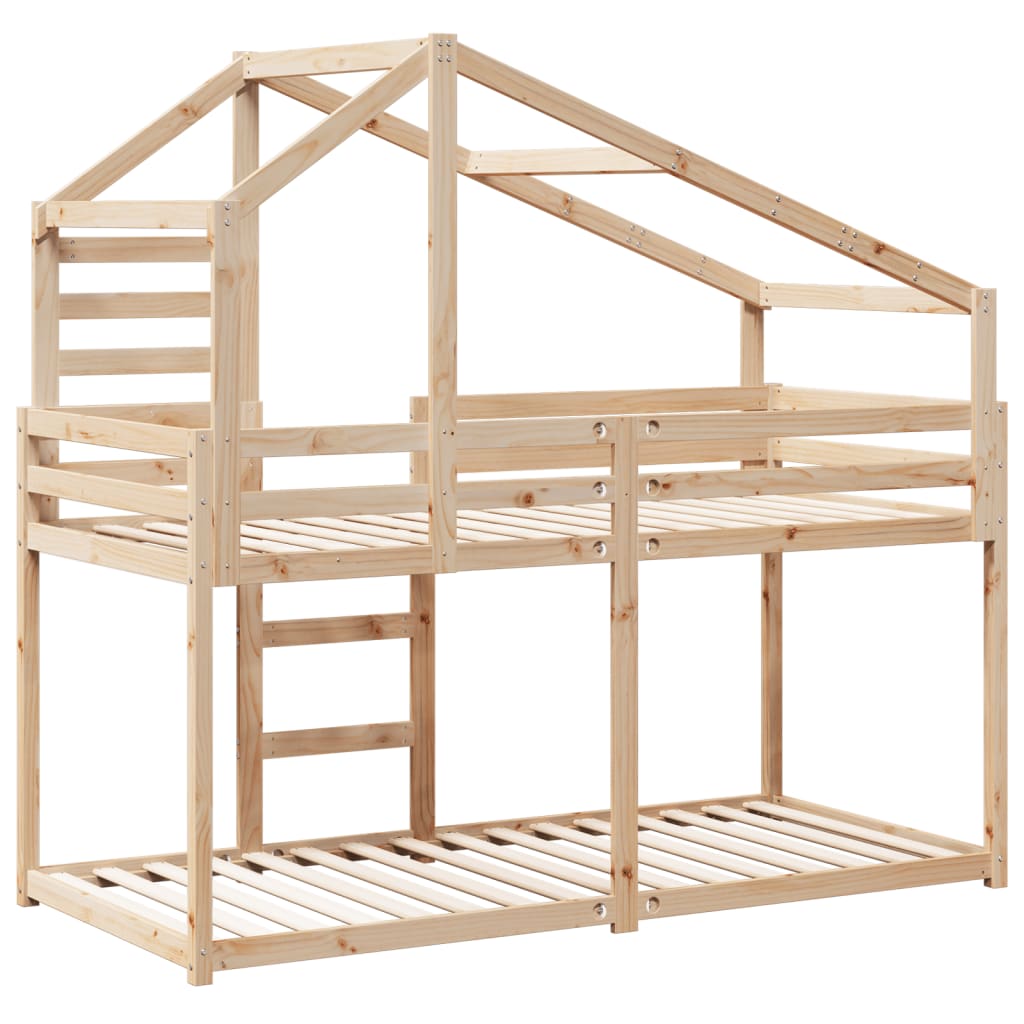 Bunk Bed without Mattress 80x200 cm Solid Wood Pine
