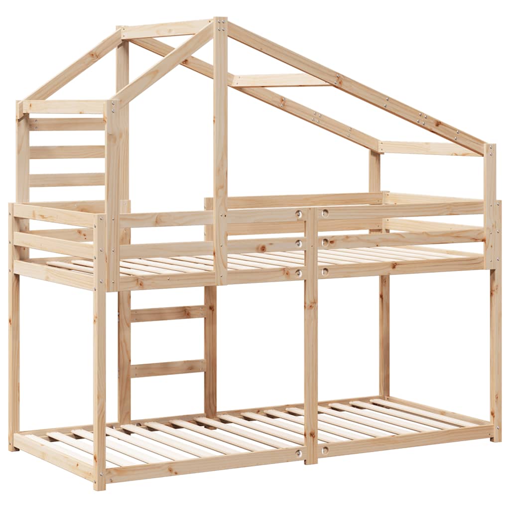 Bunk Bed without Mattress 90x200 cm Solid Wood Pine