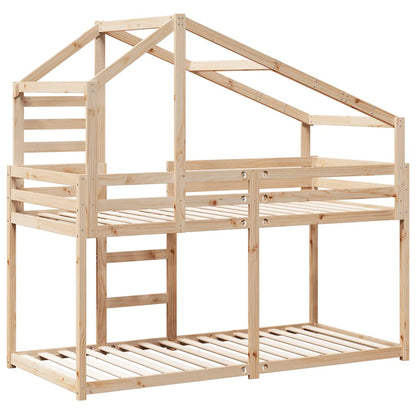 Bunk Bed without Mattress 90x200 cm Solid Wood Pine