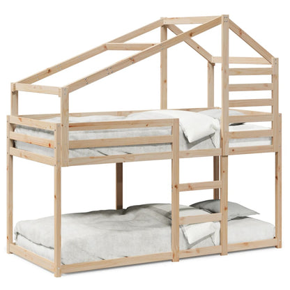 Bunk Bed without Mattress 90x190 cm Single Solid Wood Pine
