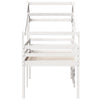 High Sleeper Bed without Mattress White 90x190 cm Single Solid Wood Pine