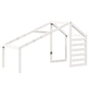 High Sleeper Bed without Mattress White 90x190 cm Single Solid Wood Pine
