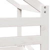 High Sleeper Bed without Mattress White 90x190 cm Single Solid Wood Pine