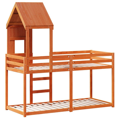 Bunk Bed without Mattress Wax Brown 80x200 cm Solid Wood Pine