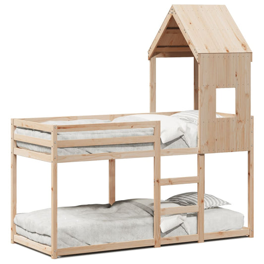 Bunk Bed without Mattress 90x200 cm Solid Wood Pine