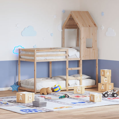 Bunk Bed without Mattress 90x200 cm Solid Wood Pine