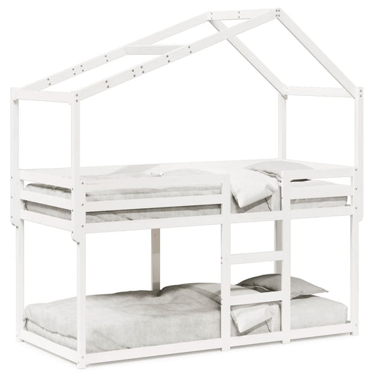 Bunk Bed without Mattress White 80x200 cm Solid Wood Pine