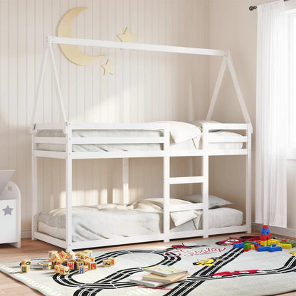 Bunk Bed without Mattress White 80x200 cm Solid Wood Pine