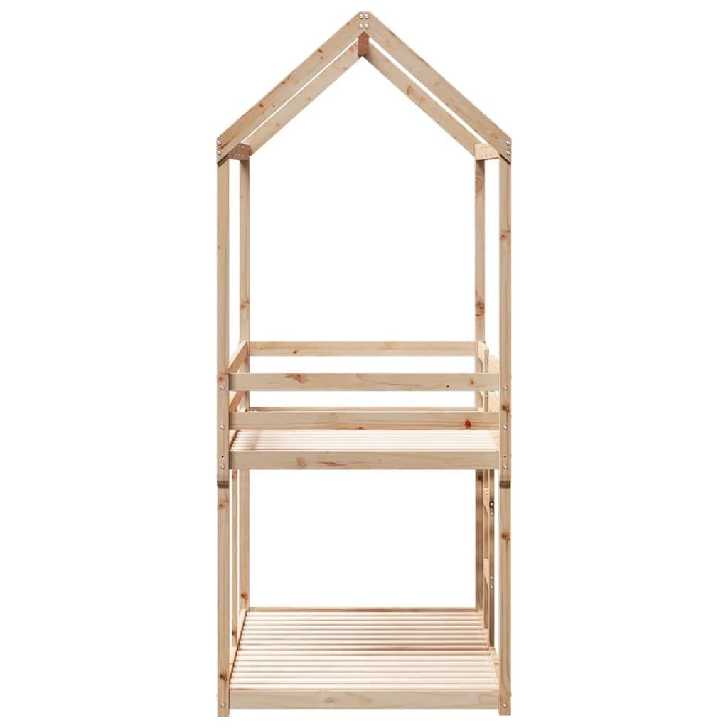 Bunk Bed without Mattress 90x200 cm Solid Wood Pine