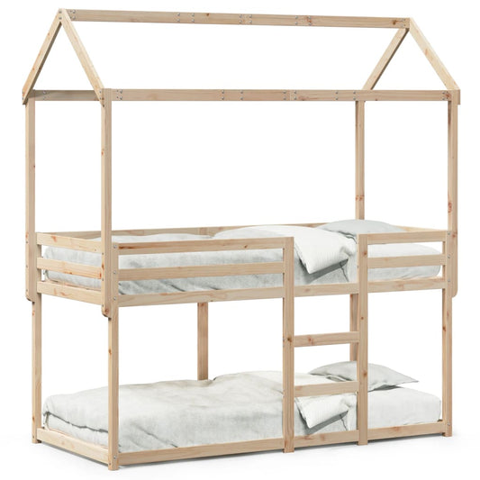 Bunk Bed without Mattress 90x200 cm Solid Wood Pine