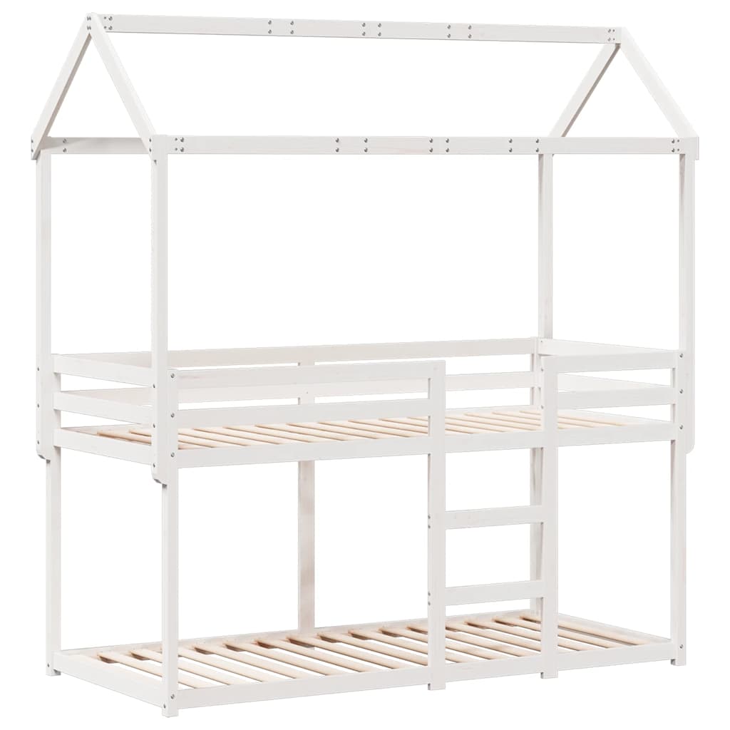 Bunk Bed without Mattress White 80x200 cm Solid Wood Pine