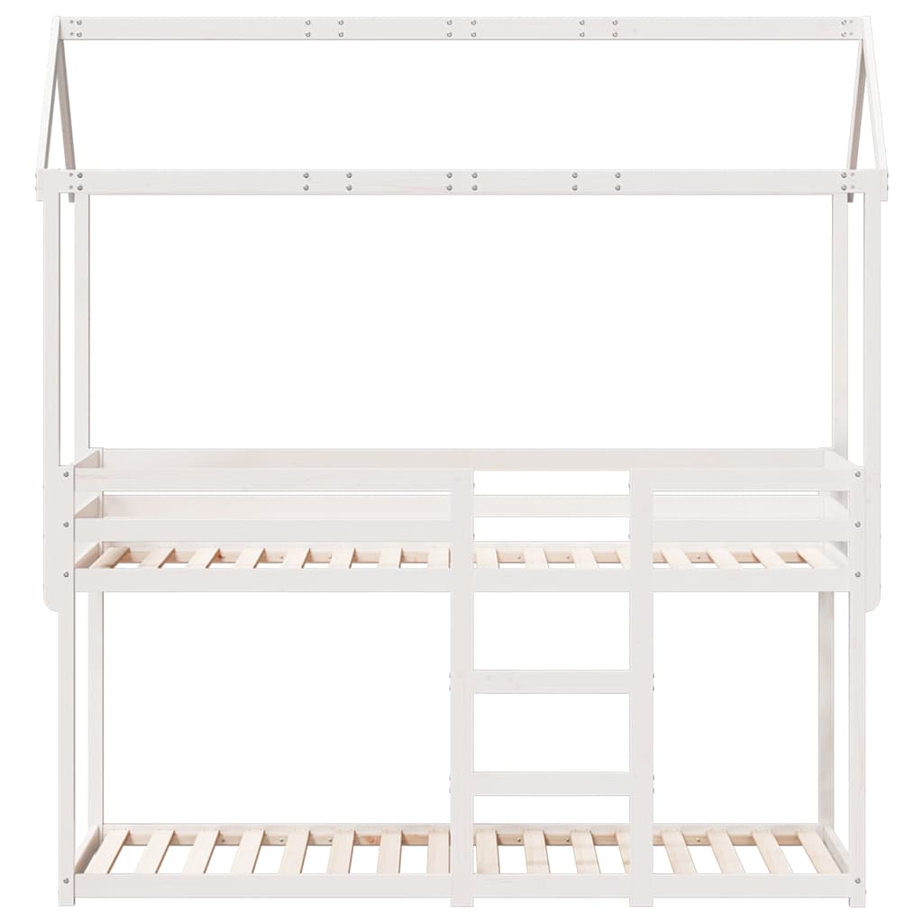 Bunk Bed without Mattress White 80x200 cm Solid Wood Pine