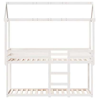 Bunk Bed without Mattress White 80x200 cm Solid Wood Pine