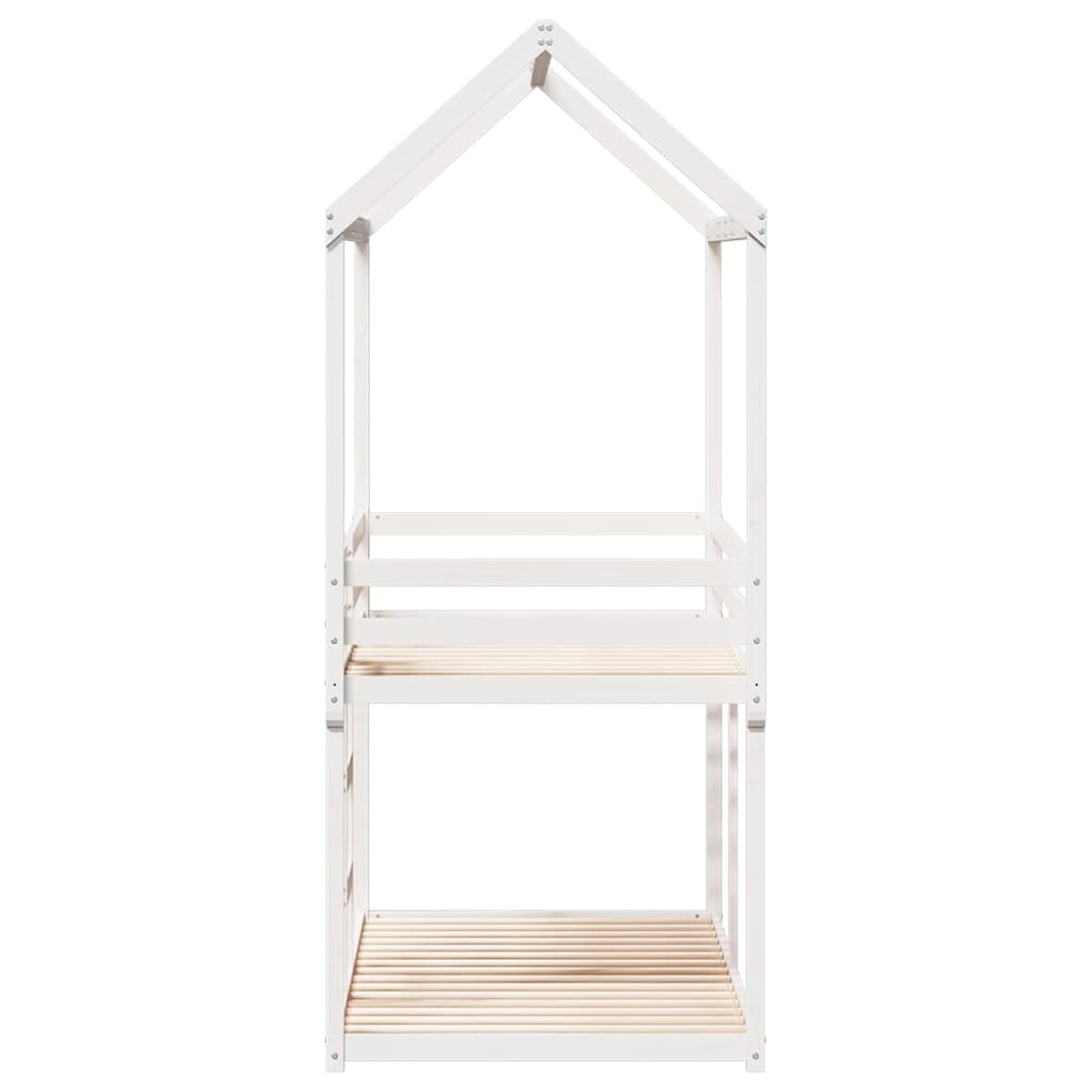 Bunk Bed without Mattress White 80x200 cm Solid Wood Pine