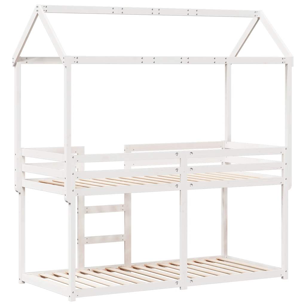Bunk Bed without Mattress White 80x200 cm Solid Wood Pine