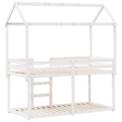 Bunk Bed without Mattress White 80x200 cm Solid Wood Pine