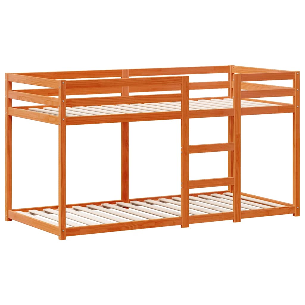 Bunk Bed without Mattress Wax Brown 80x200 cm Solid Wood Pine