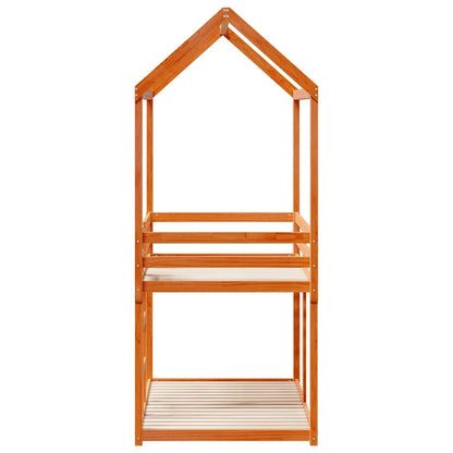 Bunk Bed without Mattress Wax Brown 80x200 cm Solid Wood Pine