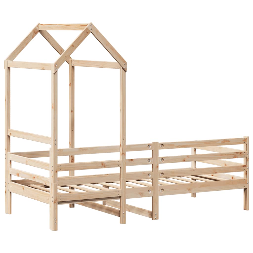 Day Bed with Roof without Mattress 80x200 cm Solid Wood