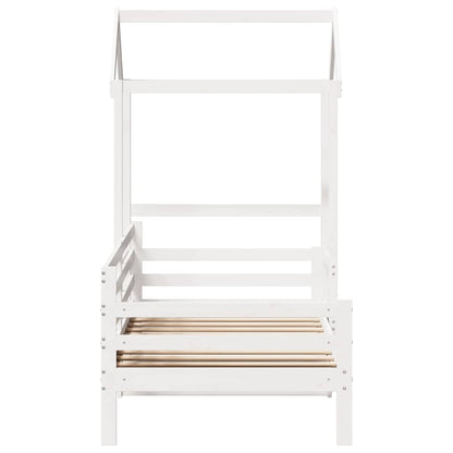Day Bed with Roof without Mattress White 80x200 cm Solid Wood